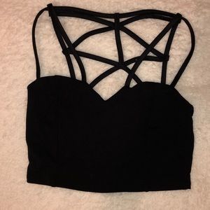 Women’s black crop top